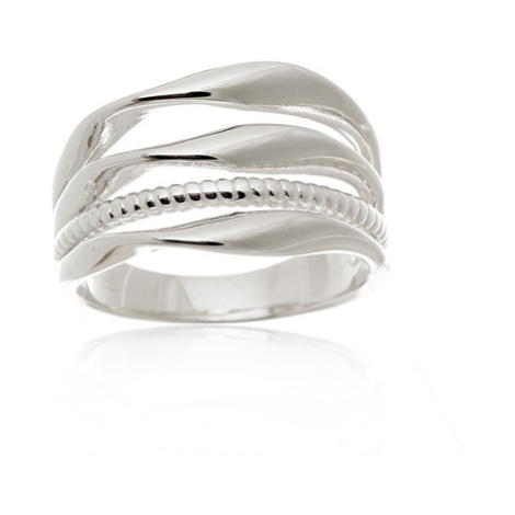 Stříbrný široký prsten STRP0532F JVD