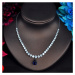 Éternelle Souprava šperků Swarovski Elements Patricia SET-N-558 Modrá 41 cm + 5 cm (prodloužení)