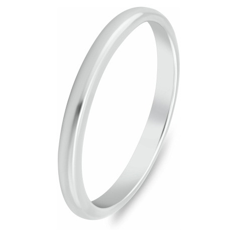 Brilio Silver Minimalistický stříbrný snubní prsten RI149W 62 mm
