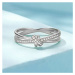 GRACE Silver Jewellery Stříbrný prsten se zirkony Caterina, stříbro 925/1000 P-SCR896/52 Stříbrn
