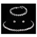 jednoduchá štrasová souprava Oxana - náhrdelník, náušnice a náramek