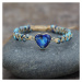 Etno náramek Cardíaco Jaspis - modrý - Náramek s kameny