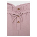 Dětské bavlněné šortky United Colors of Benetton růžová barva, hladké, nastavitelný pas