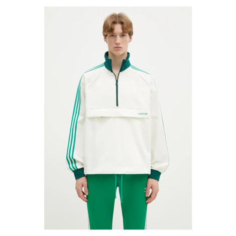 Béžové pánské sportovní mikiny přes hlavu