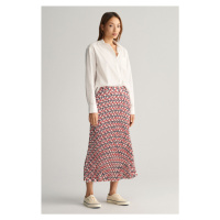 SUKNĚ GANT GEOMETRIC PRINT PLEATED SKIRT bílá