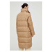 Péřová bunda Bruuns Bazaar dámská, béžová barva, zimní