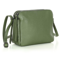 Kožená crossbody kabelka Mazzini MM410 zelená