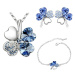 Sisi Jewelry Souprava náhrdelníku, náušnic a náramku Čtyřlístek SET2045-NTSET9554/1 Světle modrá