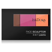 IsaDora Face Sculptor 3-in-1 Palette rozjasňující a bronzující paletka odstín 65 Bronze Plum 12 