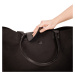 Bagind Playa Misty - prostorná černá kabelka z canvasu s koženými detaily