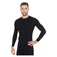 Pánské tričko Brubeck Active Wool s dlouhým rukávem Black