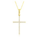 GEMMAX Jewelry Zlatý řetízek s křížkem GLSYB-37041-25831