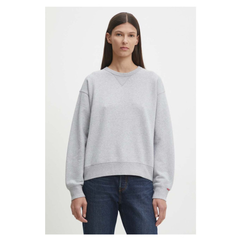 Bavlněná mikina Levi's dámská, šedá barva, melanžová, A8789 Levi´s