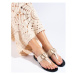 Pk Luxusní sandály dámské hnědé bez podpatku ruznobarevne