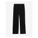 Kalhoty z čisté bavlny se širokými nohavicemi Marks & Spencer černá