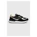 Kožené sneakers boty Tommy Hilfiger LUX MONOGRAM RUNNER černá barva, FW0FW07816