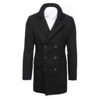 Pánský černý kabát Dstreet CX0434