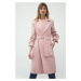 Světle růžový přechodný kabát kabát PL13