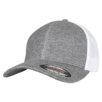 Retro Trucker Melange Cap šedá/bílá síťovina