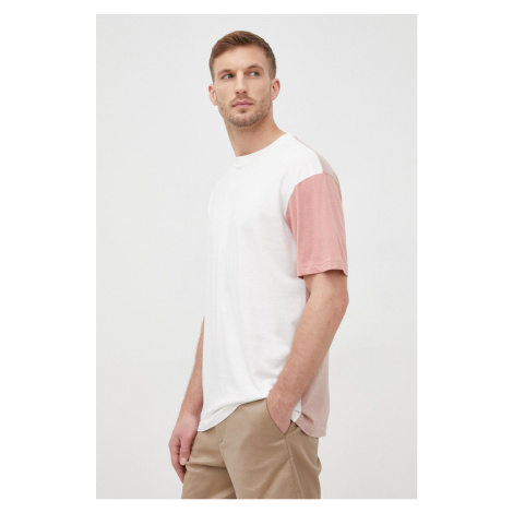 Tričko Selected Homme růžová barva