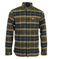 Fred Perry Brushed Tartan Shirt Hnědá