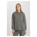 DEFACTO Relax Fit Crew Neck Washed Faded Effect Sweatshirt