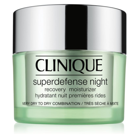 Clinique Superdefense™ Night Recovery Moisturizer noční hydratační krém proti prvním známkám stá