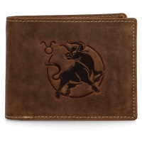 Pánská kožená peněženka Zvěrokruh Býk - Daimon, hnědá