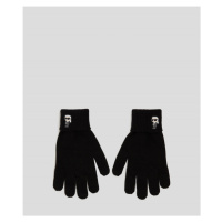 Rukavice karl lagerfeld k/ikonik 2.0 knit ff glove černá