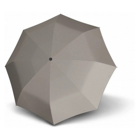 Šedobéžový skládací plně automatický dámský deštník s puntíky Rylie Doppler