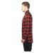 Urban Classics Side-Zip Long Checked Flanell Shirt blk/red