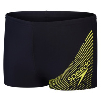 Speedo medley logo aquashorts junior black/lemon drizzle