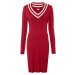 Bonprix BODYFLIRT pletené šaty s dlouhými rukávy Barva: Červená, Mezinárodní