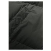 Dlouhá hrubší dámská bunda v army barvě s kapucí (5M3163-136)
