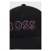 Čepice BOSS Boss Athleisure černá barva, s aplikací