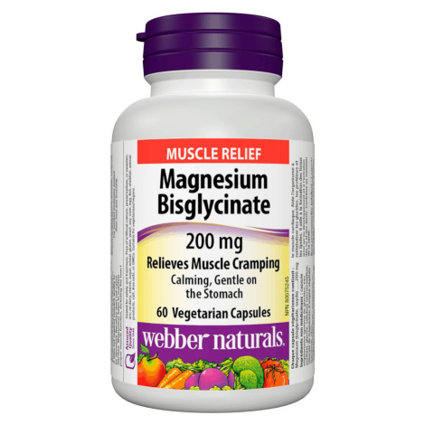 Webber Naturals Hořčík bisglycinát 200 mg 60 kapslí