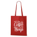 DOBRÝ TRIKO Bavlněná taška s potiskem Coffee Barva: Červená