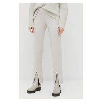 Kalhoty Liviana Conti dámské, šedá barva, jednoduché, high waist