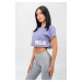 NEBBIA - Crop top tričko POWERHOUSE 279 (light purple) - NEBBIA