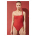 Jednodílné plavky women'secret SWIM ICONS červená barva, vyztužený košík, 5525800