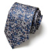 Luxusní Kravata modrá Flower | Manžetové knoflíčky | Kapesníček Modrá