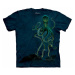 Pánské batikované triko The Mountain - Zelená chobotnice - Octopus - zelené