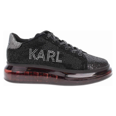 Dámská obuv Karl Lagerfeld KL62623 10S blk text lthr w-silver