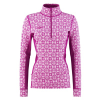 Kari Traa Rose Half Zip Baselayer Top - 100% Merino Wool fialová