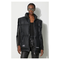 Péřová vesta MM6 Maison Margiela Gilet černá barva, S62FB0058