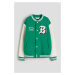H & M - Baseballová bunda's motivem - zelená