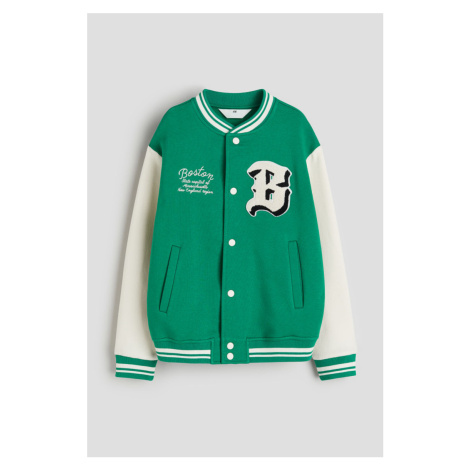 H & M - Baseballová bunda's motivem - zelená H&M