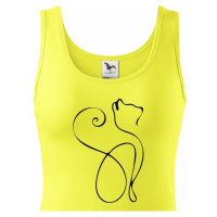Dámské tričko se siluetou kočky - ideální dárek pro milovníky koček