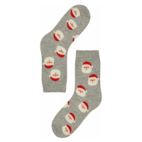Veselý Santa Claus - dámská vánoční ponožka šedá