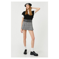 Koton Shorts Skirt Double Belt Detailed Wide Pleated